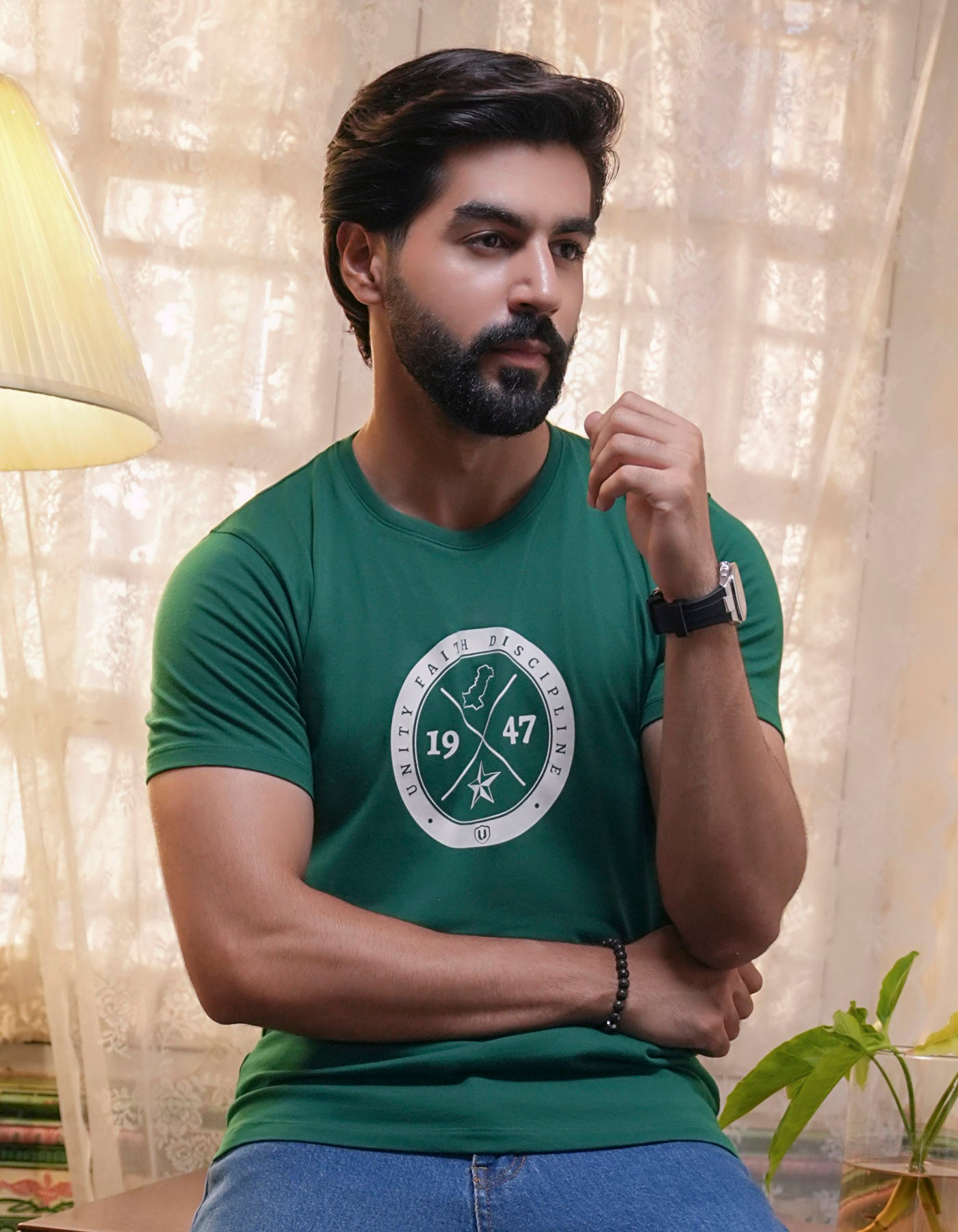 Green Crew Neck T-shirt