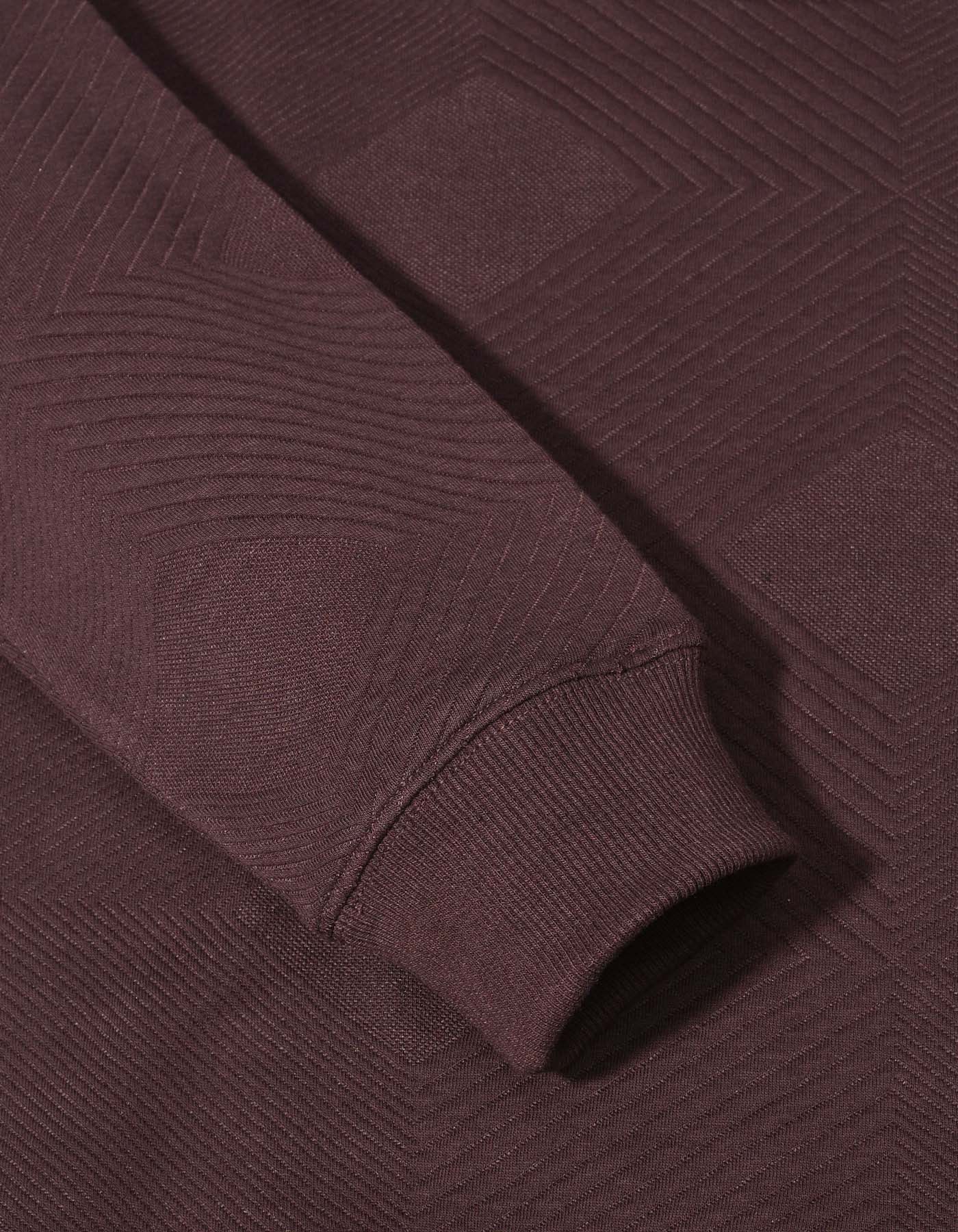 Brown Texture Pullover Hoodie