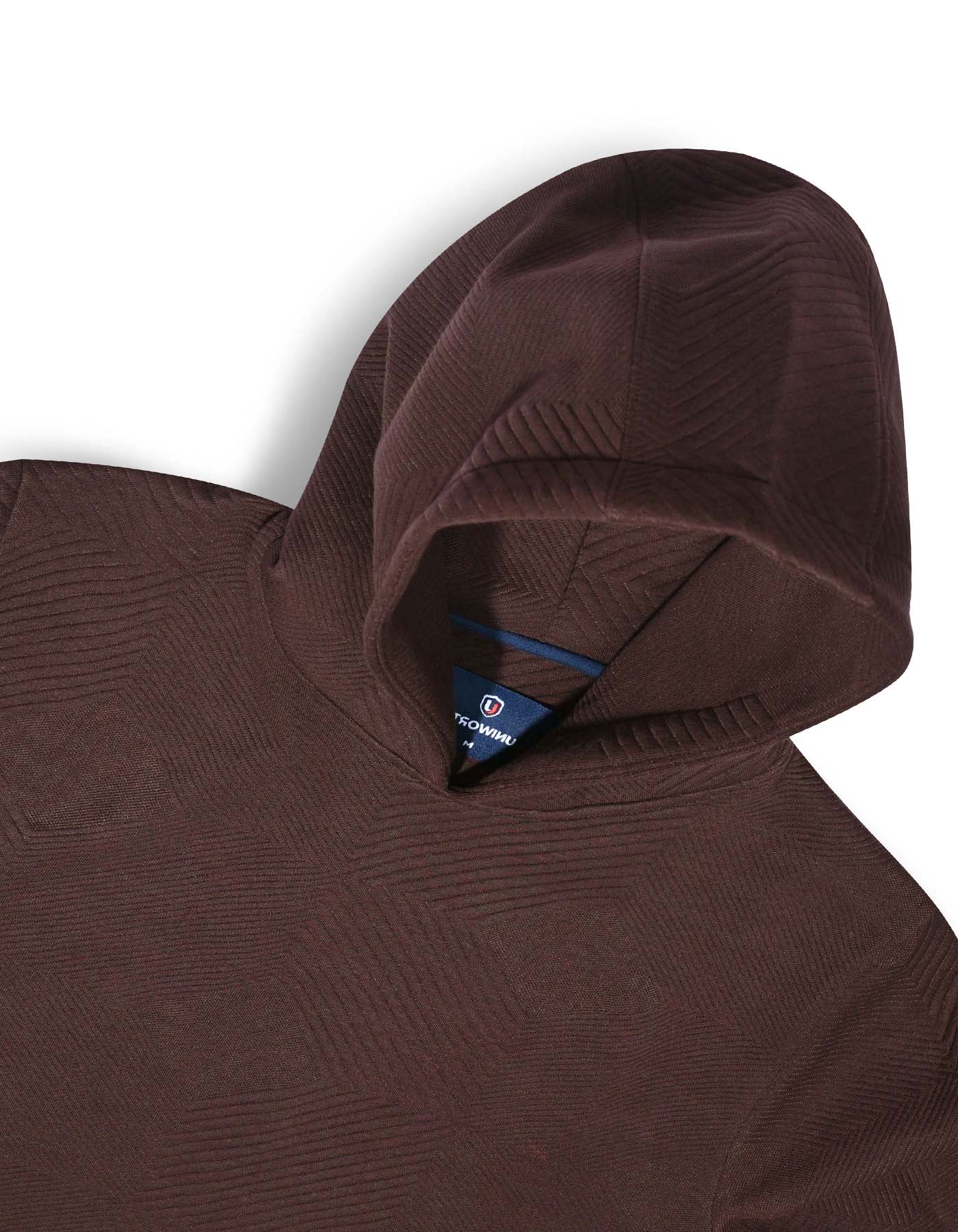 Brown Texture Pullover Hoodie