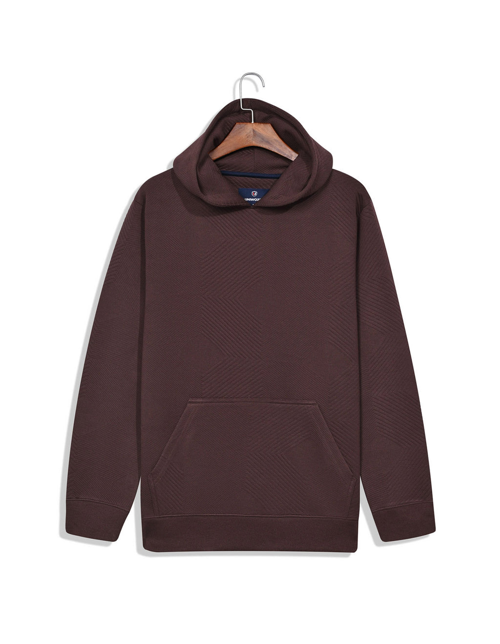 Brown Texture Pullover Hoodie