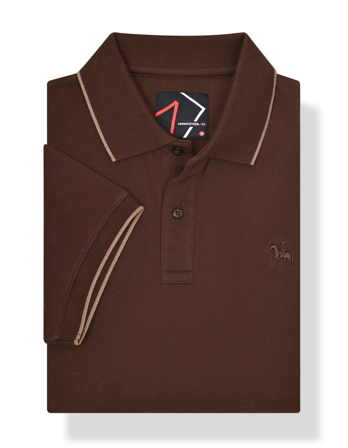 Brown Plain Pique Polo Shirt