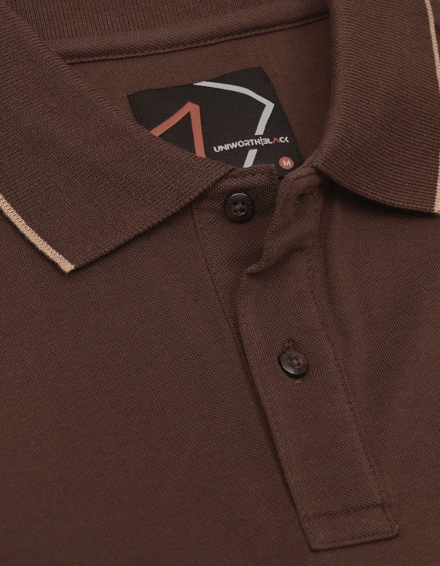 Brown Plain Pique Polo Shirt