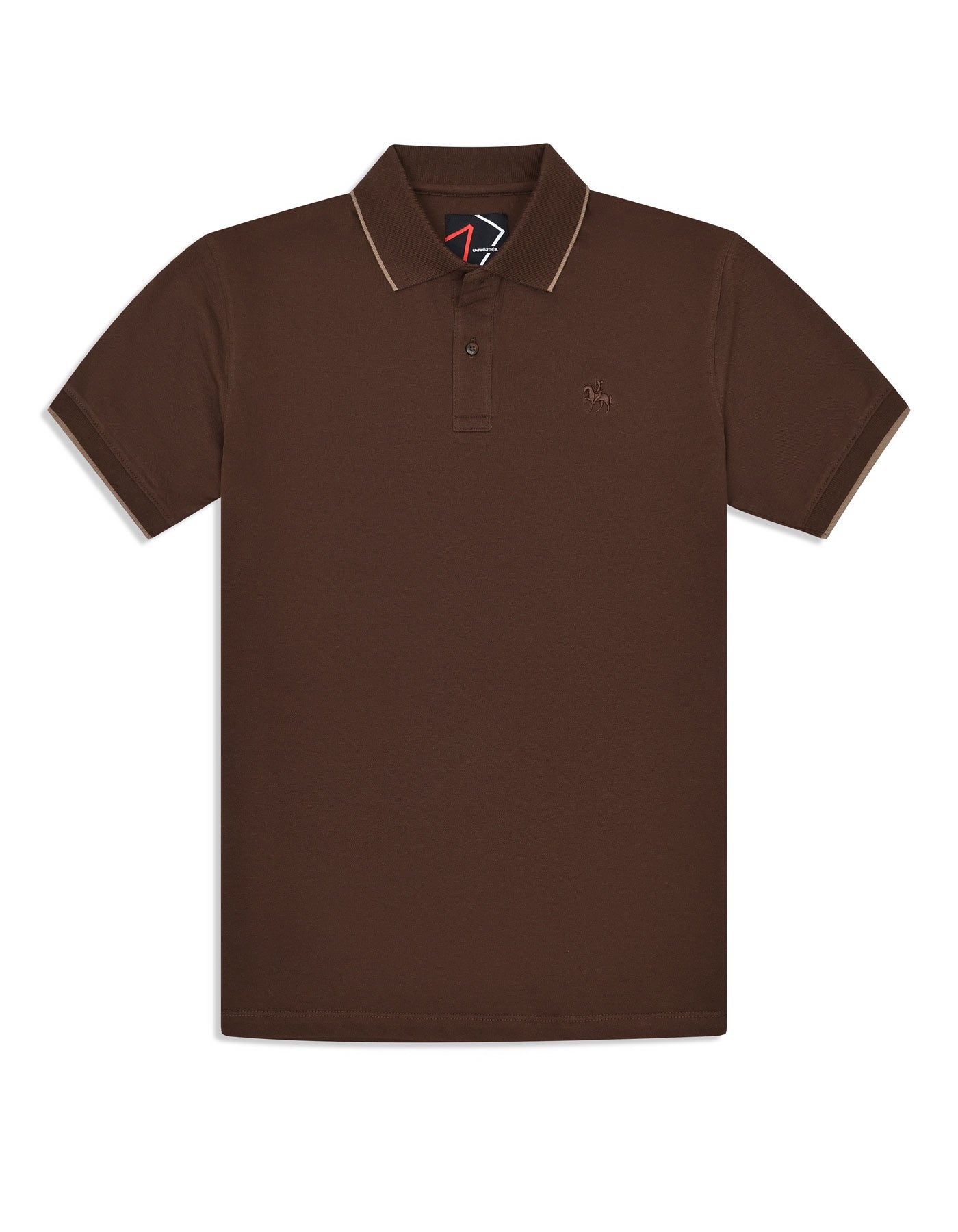 Brown Plain Pique Polo Shirt